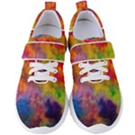Colorful watercolors texture                                                 Women s Velcro Strap Shoes