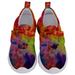 Colorful watercolors texture                                                   Kids  Velcro Strap Shoes