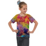 Colorful watercolors texture                                                 Kids  Mesh Piece Tee