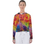Colorful watercolors texture                                                   Women s Slouchy Sweat