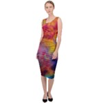 Colorful watercolors texture                                                      Sleeveless Pencil Dress