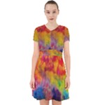 Colorful watercolors texture                                                      Adorable in Chiffon Dress