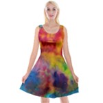 Colorful watercolors texture                                                         Reversible Velvet Sleeveless Dress