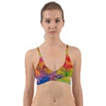 Colorful watercolors texture                                                   Wrap Around Bikini Top