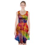 Colorful watercolors texture                                                        Racerback Midi Dress