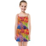 Colorful watercolors texture                                                   Kids Summer Sun Dress