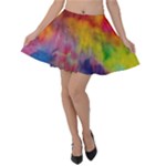 Colorful watercolors texture                                                   Velvet Skater Skirt