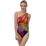Colorful watercolors texture                                                   To One Side Swimsuit