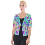 Watercolors spots                                                       Cropped Button Cardigan