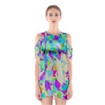 Watercolors spots                                                          Women s Cutout Shoulder Dress
