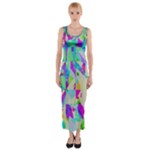 Watercolors spots                                                          Fitted Maxi Dress