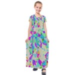 Watercolors spots                                                        Kids  Short Sleeve Maxi Dress