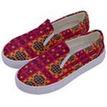 Shapes in retro colors2                                                          Kids  Canvas Slip Ons
