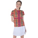 Shapes in retro colors2                                                          Women s Polo Tee