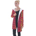 Shapes in retro colors2                                                          Longline Hooded Cardigan
