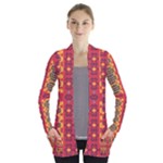 Shapes in retro colors2                                                          Women s Open Front Pockets Cardigan
