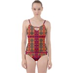 Shapes in retro colors2                                                          Cut Out Top Tankini Set