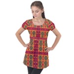 Shapes in retro colors2                                                          Puff Sleeve Tunic Top