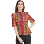 Shapes in retro colors2                                                          Frill Neck Blouse