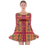 Shapes in retro colors2                                                           Long Sleeve Skater Dress