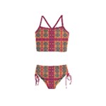 Shapes in retro colors2                                                           Girls  Tankini Swimsuit