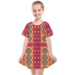 Shapes in retro colors2                                                        Kids  Smock Dress