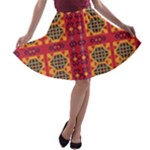 Shapes in retro colors2                                                           A-line Skirt