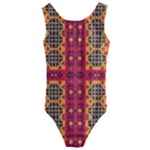 Shapes in retro colors2                                                          Kids  Cut-Out Back One Piece Swimsuit
