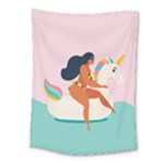unicorn swimming Medium Tapestry