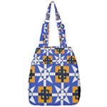 Shapes on a blue background                                                           Center Zip Backpack