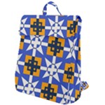 Shapes on a blue background                                                        Flap Top Backpack