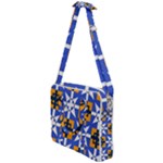 Shapes on a blue background                                                        Cross Body Office Bag