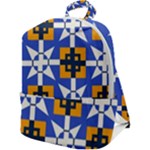 Shapes on a blue background                                                       Zip Up Backpack