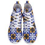Shapes on a blue background                                                          Men s Lightweight High Top Sneakers