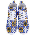Shapes on a blue background                                                          Women s Lightweight High Top Sneakers