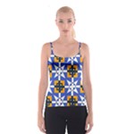 Shapes on a blue background                                                           Spaghetti Strap Top