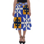Shapes on a blue background                                                           Perfect Length Midi Skirt