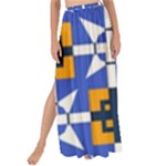 Shapes on a blue background                                                         Maxi Chiffon Tie-Up Sarong