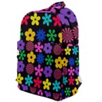 Colorful flowers on a black background pattern                                                         Classic Backpack