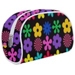 Colorful flowers on a black background pattern                                                       Makeup Case (Medium)