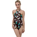 Easter rabbit pattern Go with the Flow One Piece Swimsuit