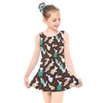 Easter rabbit pattern Kids  Skater Dress Swimsuit