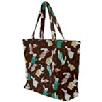 Easter rabbit pattern Zip Up Canvas Bag