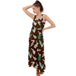 Easter rabbit pattern V-Neck Chiffon Maxi Dress