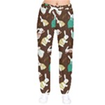 Easter rabbit pattern Women velvet Drawstring Pants