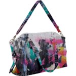 Graffiti Grunge Canvas Crossbody Bag