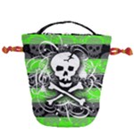 Deathrock Skull Drawstring Bucket Bag