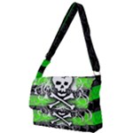 Deathrock Skull Full Print Messenger Bag (L)
