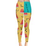 28facdd0-ee78-4882-ad51-46e3121e04fb_UFiPrxMh Slices Of Juicy Red Watermelon On A Yellow Background Leggings 