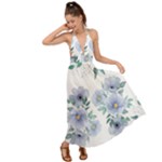 Floral pattern Backless Maxi Beach Dress